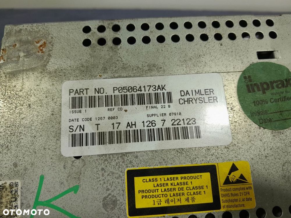 DODGE CHARGER 05-10 RADIO CD P05064173AK - 6