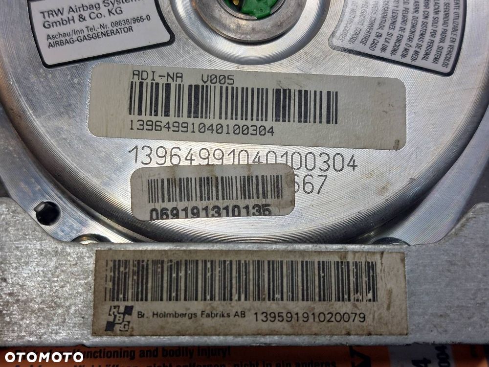 PODUSZKA AIRBAG KIEROWCY VOLVO S80 I 9199924 - 3