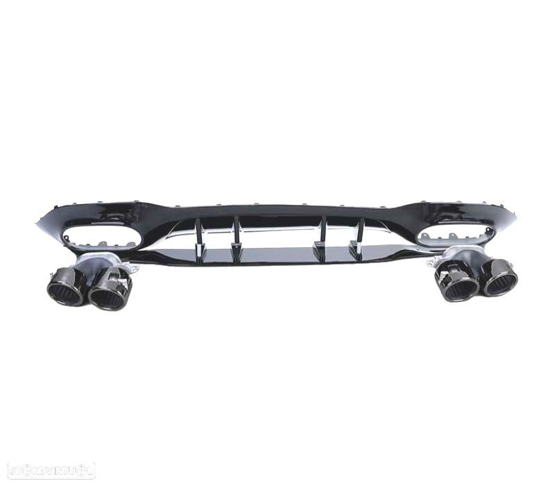 DIFUSOR MERCEDES CLASE A W177 18- A45 LOOK AMG PRETO BRILHANTE + PONTEIRAS ESCAPE - 2