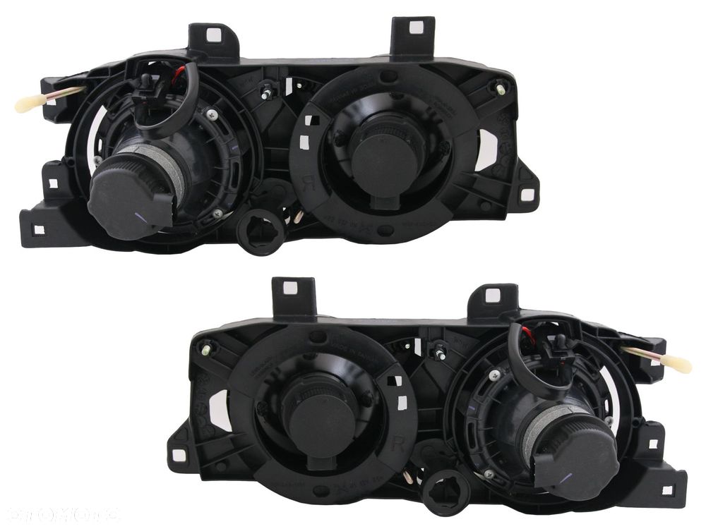 REFLEKTORY LAMPY PRZOD KPL TUNING BLACK HELLA-LOOK KRZYZE BMW 5 E34 7 E32 - 2