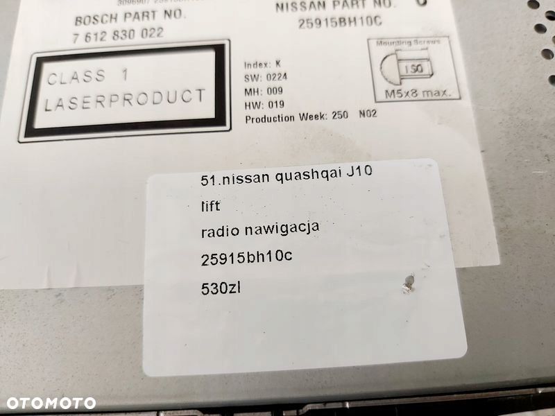 nissan qashqai 1 i j10 lift radio nawigacja navi 25915bh10c - 6