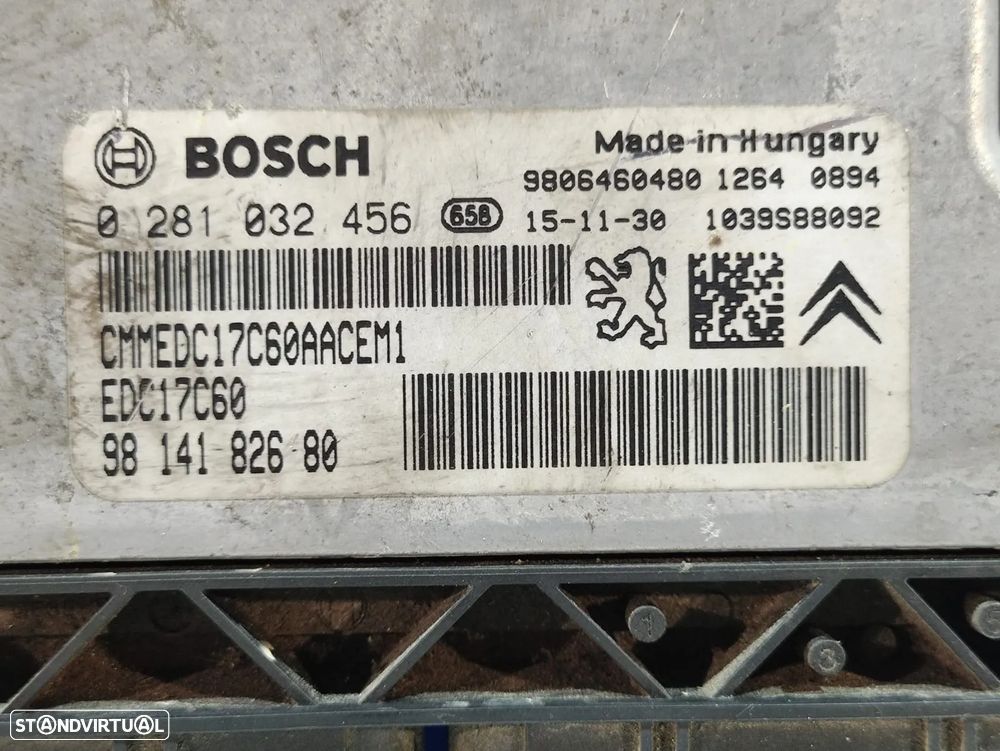 Centralina Motor ECU Original Bosch 0281032456 PSA 9814182680 BH02 BHY 1.6HDi 110cv - 5