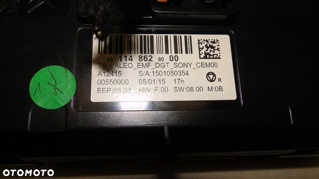 PEUGEOT 308 T9 WYŚWIETLACZ EKRAN MONITOR RADIA ZEGAREK NAWIGACJI GPS EUROPA - 3