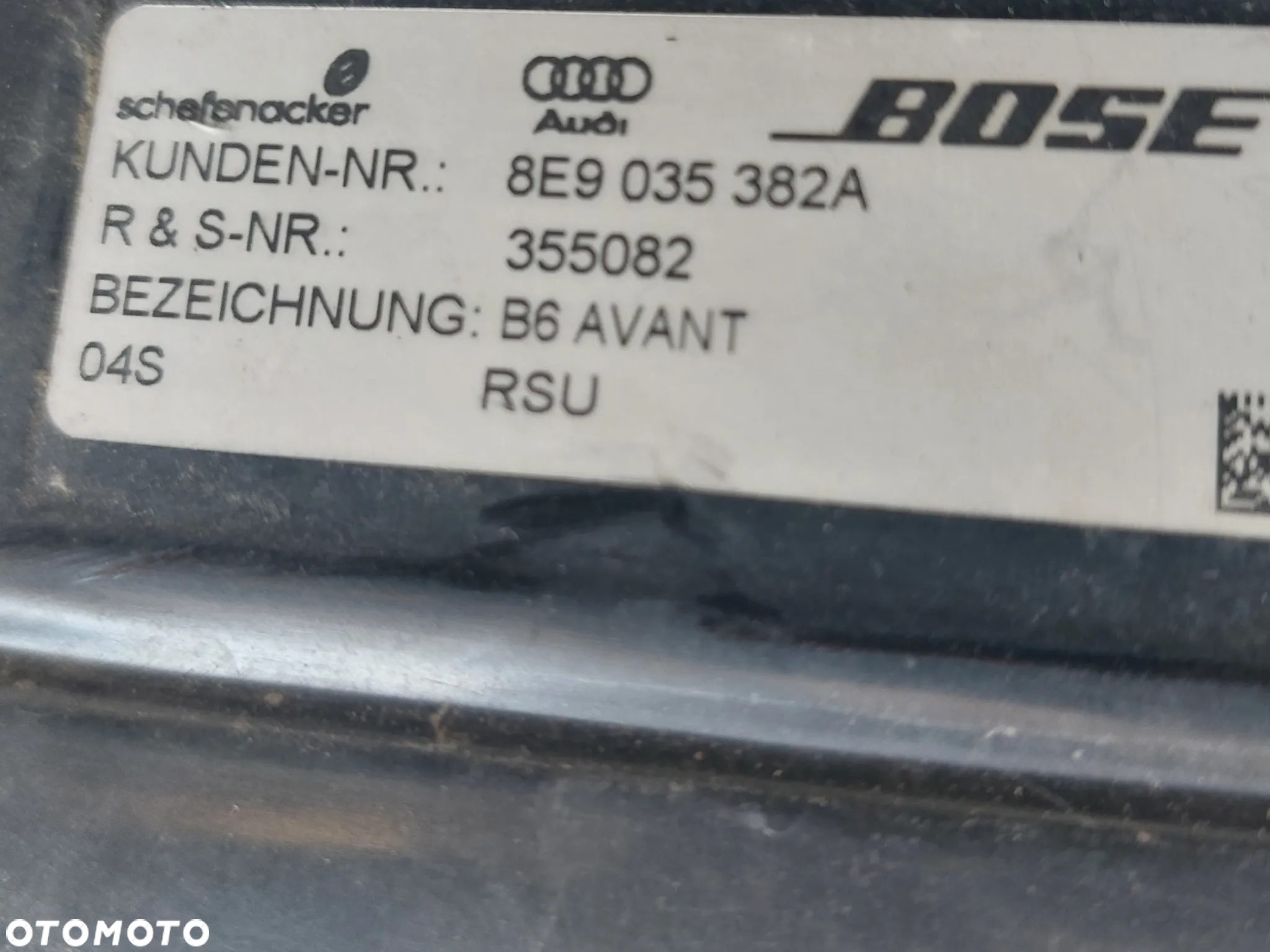 GLOSNIK SUBWOOFER BOSE AUDI A4 B6 B7 KOMBI SLASK WYSYLKA - 3