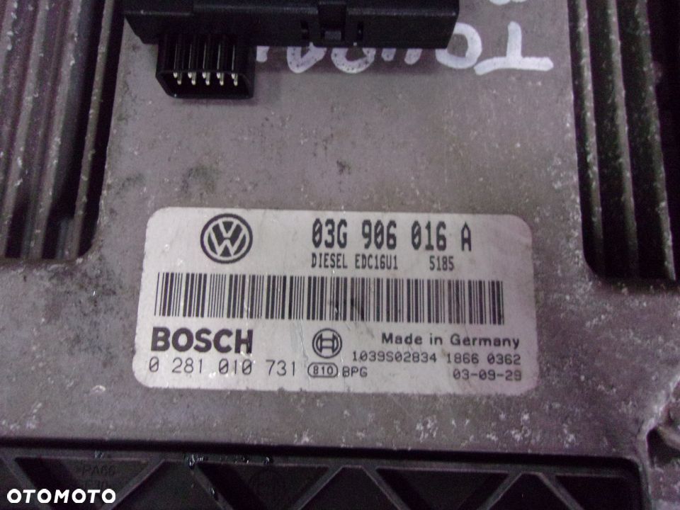 STEROWNIK ZESTAW STARTOWY VW TOURAN 1.9 TDI 03G906016A - 3