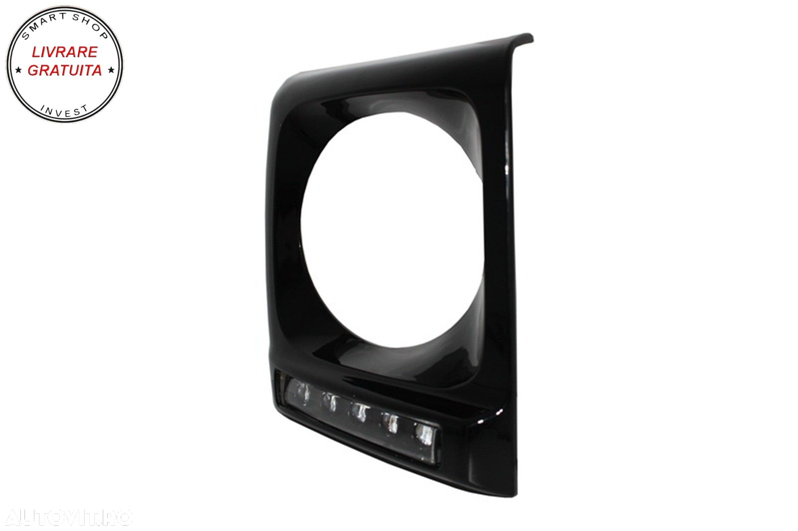 Bara Fata cu Carcasa faruri cu Lumini de zi dedicate LED DRL Negre Mercedes G-Clas- livrare gratuita - 9