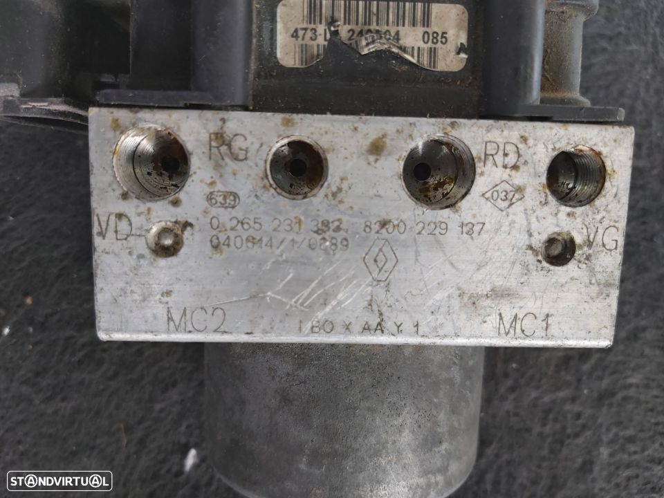 Renault Clio II Modulo ABS Renault Clio II 8200229137, 8200 229 137, 0265231333, 0 265 231 333, 0265800335, 0 265 800 335, IBOXAAY1 - 2