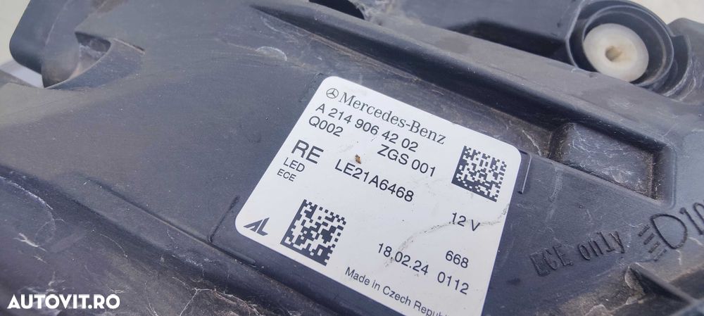 far dreapta mercedes e class w214 avariat - 3