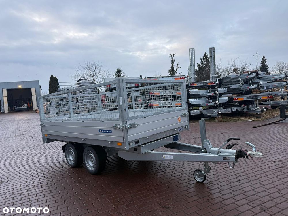 Saris Przyczepa Kiprowana Saris Tipper K1 306 170 2700 2 + nadstawki siatkowe 306x170x30cm 2 osie DMC 2700kg WYPRZEDAŻ! - 5
