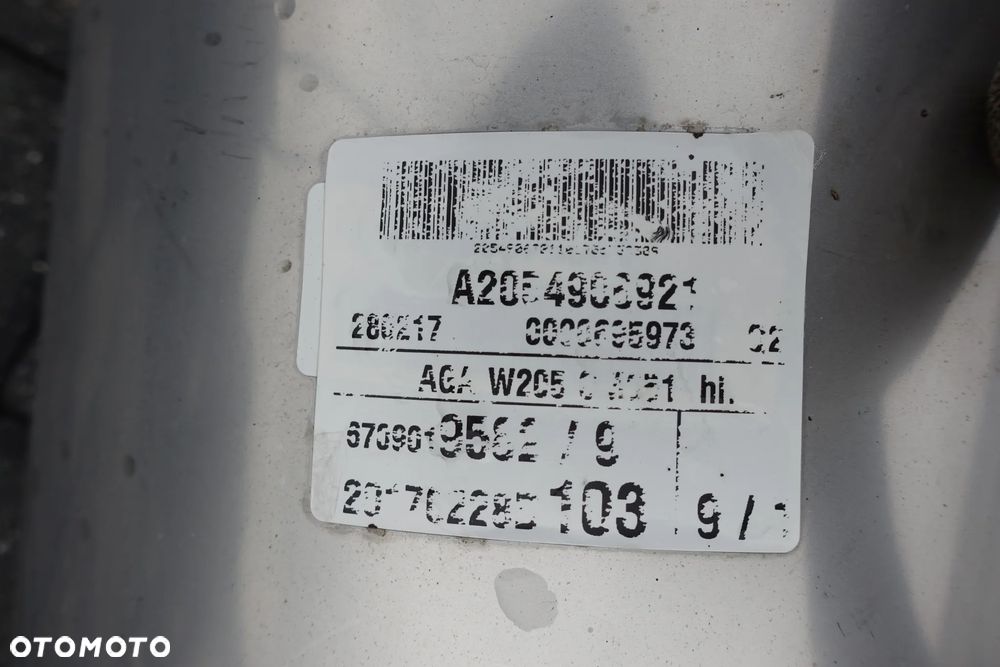 TŁUMIK KOŃCOWY MERCEDES W205 17r. KOMBI 2.2 CDI - 2