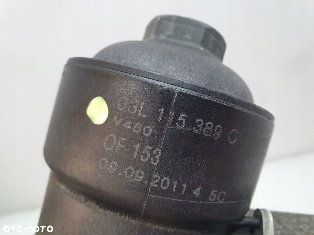 AUDI A3 8P GOLF TOURAN CADDY PODSTAWA FILTRA OLEJU TDI OBUDOWA 03L115389C - 12