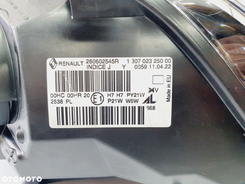 RENAULT MEGANE III LAMPA LEWA PRZÓD ORYGINAŁ EU!!! 260602545R CZARNA - 7