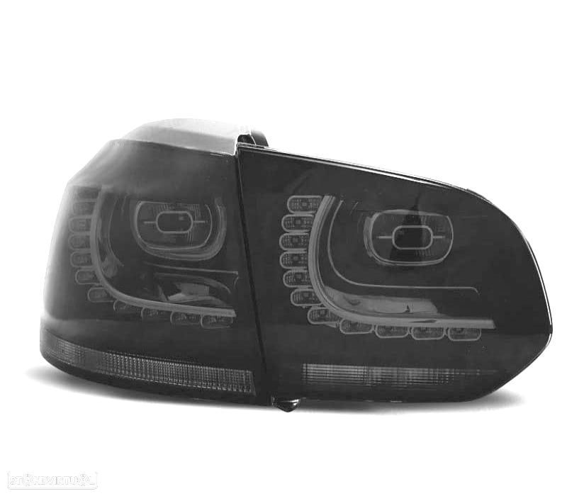 FAROLINS TRASEIROS LED VOLKSWAGEN VW GOLF 6 MK VI 08-12 ESCURECIDOS - 1