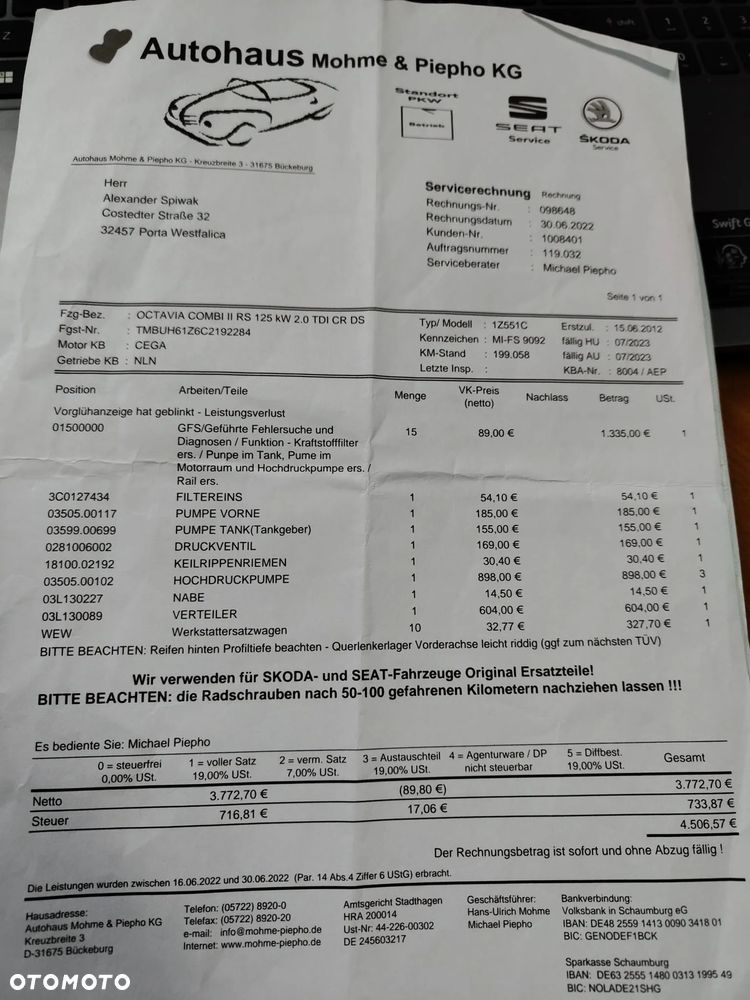 Skoda Octavia Combi 2.0 TDI CR DPF DSG RS - 36