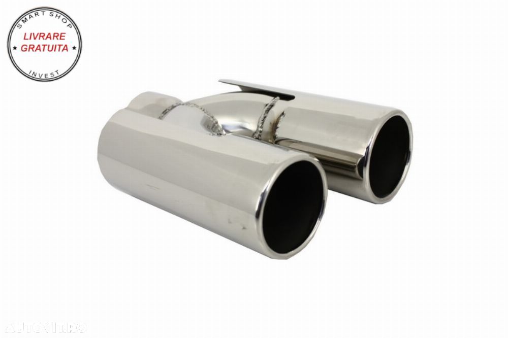 Bara Spate Evacuare Dubla BMW Seria 5 E39 (1995-2003) cu Tobe Ornamente ACS Look- livrare gratuita - 6