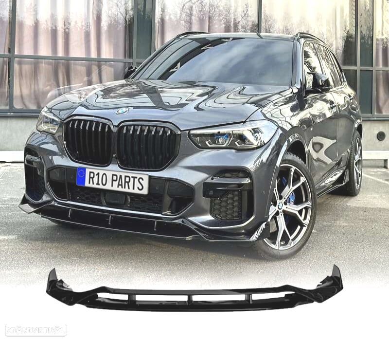SPOILER LIP BMW X5 G05 21-23 LOOK BLACK KNIGHT PRETO BRILHANTE - 1