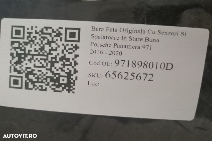 Bara Fata Originala Cu Senzori Si Spalatoare In Stare Buna Porsche  Pa - 8
