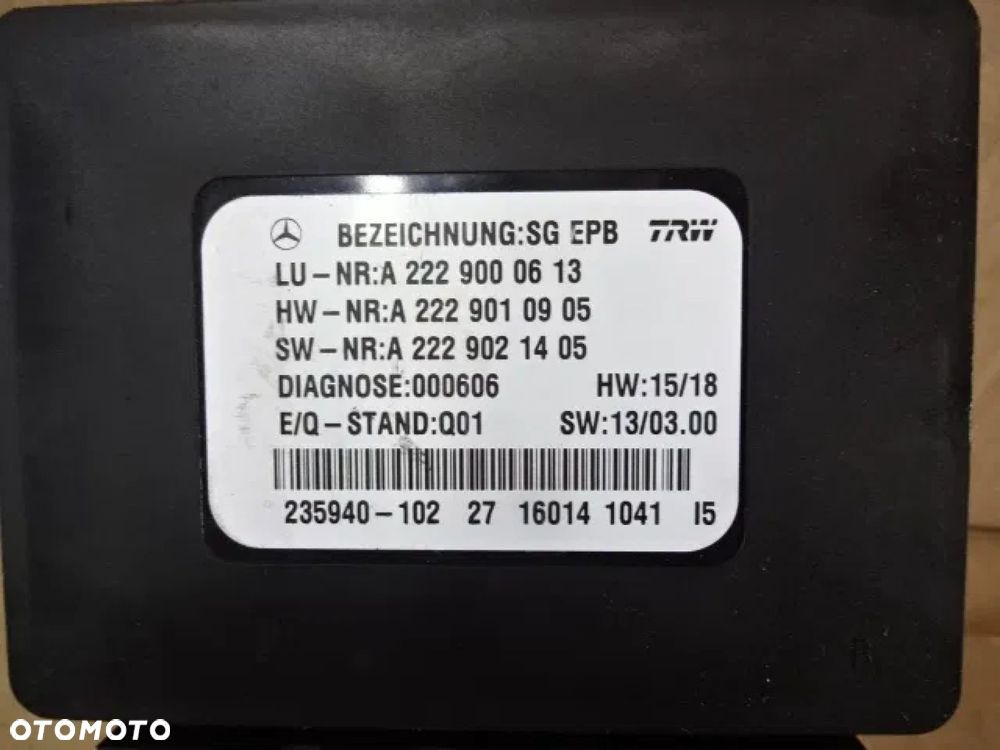 MERCEDES W205 6.3 AMG MODUŁ STEROWNIK HAMULCA RĘCZNEGO - 2