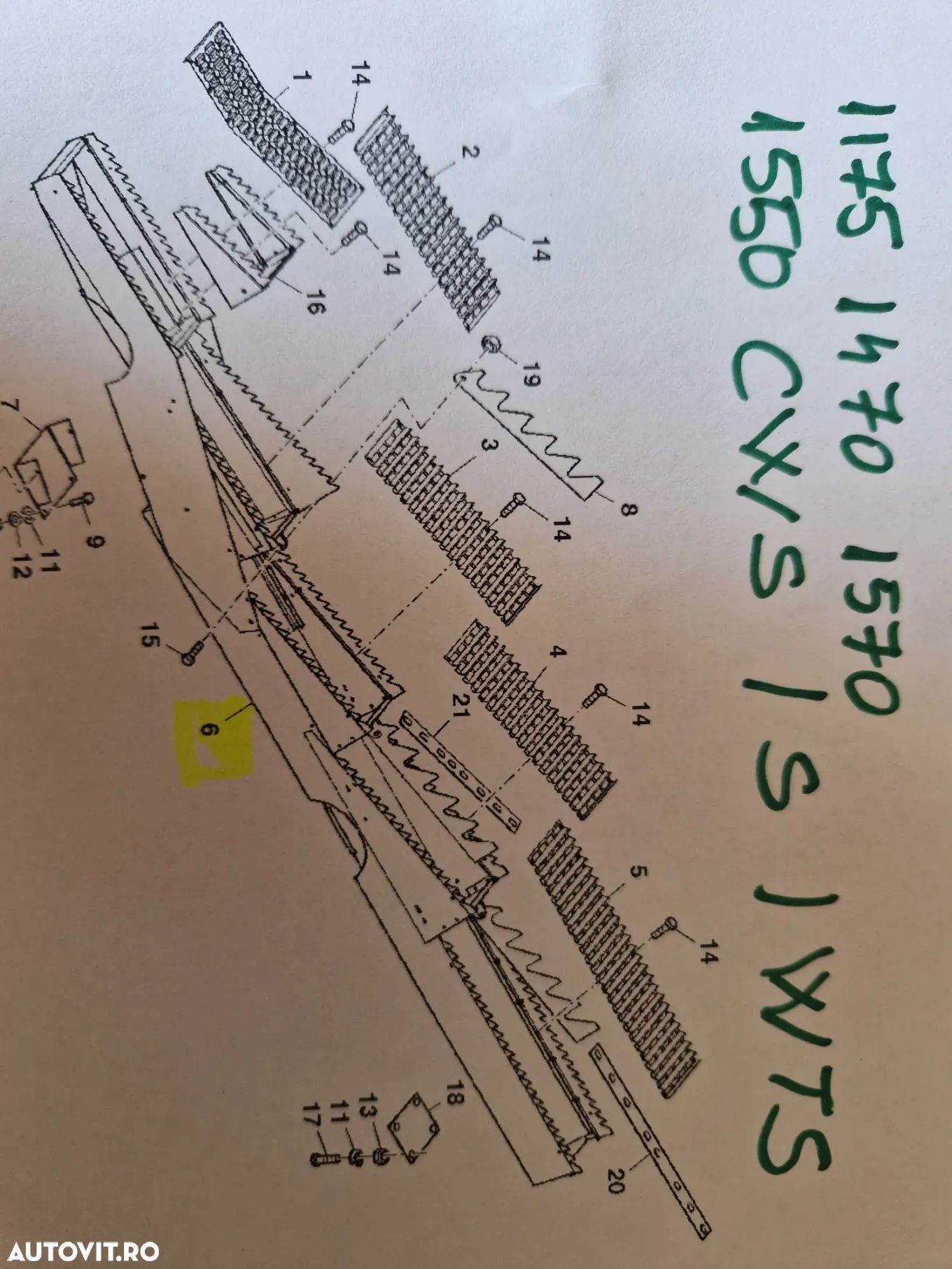 Cai John Deere 1175 1450 1550 WTS CWS S - 1