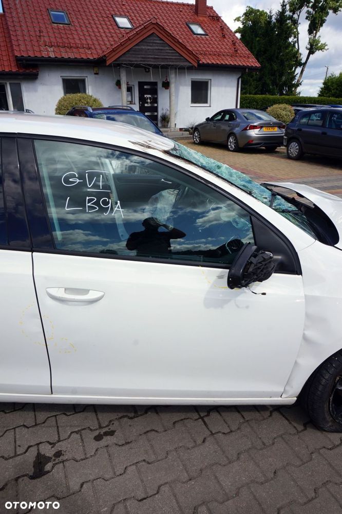 DRZWI PRZEDNIE PRAWE GOLF VI 5D HB LB9A  BIAŁY VOLKSWAGEN 2008-2016 - 1