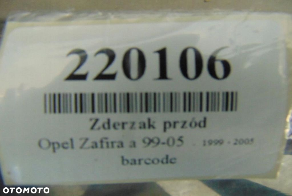 OPEL ZAFIRA A ZDERZAK PRZÓD STAN WIDOCZNY NA ZDJĘCIU - 8