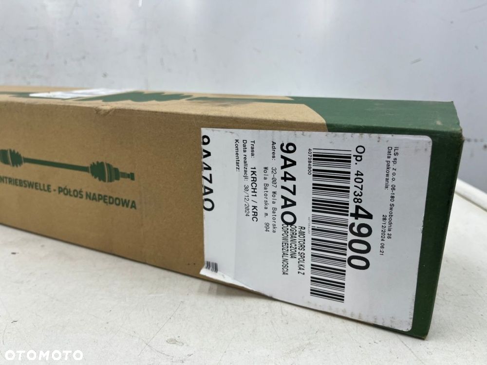 Półoś Renault Kangoo I 01-08r. 1.6 16V 4x4 / 1.9dci 4x4 prawa lewa tylna NOWA półoś napędowa 760mm - 6