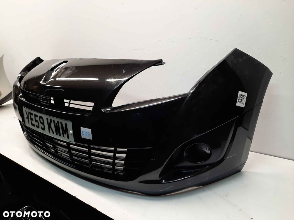 ^ ZDERZAK PRZÓD PRZEDNI DO RENAULT GRAND SCENIC III 3 NV676 CZARNY HALOGENY - 3