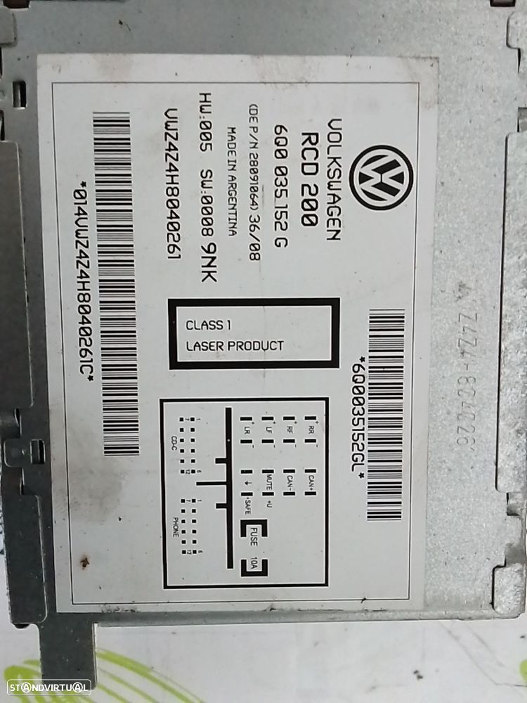 Auto-Radio Volkswagen Polo (9N_) - 4