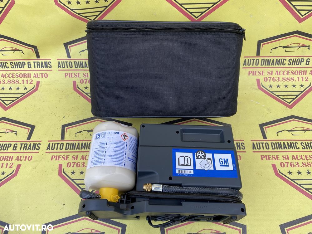 Kit pana compresor auto umflat roti GM Opel 180W 12Vcu husa - 1