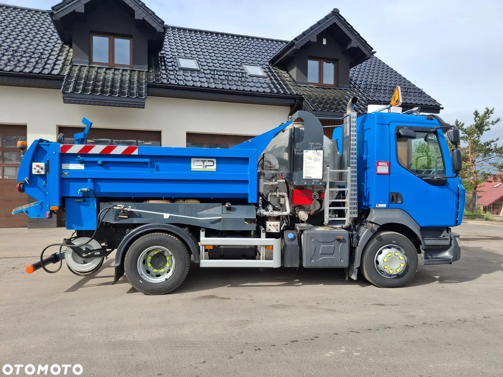 Renault D16 Skrapiarka CTP Constructeur Naprawa Asfaltu Rozsypywacz Grysu Wywrotka - 5