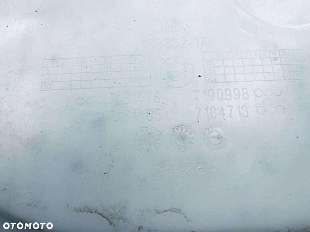 ZBIORNICZEK KOMPLETNY ZBIORNIK PŁYNU SPRYSKIWACZY POMPKI XEONON BMW X5 E70 LIFT LCI 11R ; 7161476 7161465 7190998 7184713 ORYGINAŁ - 7