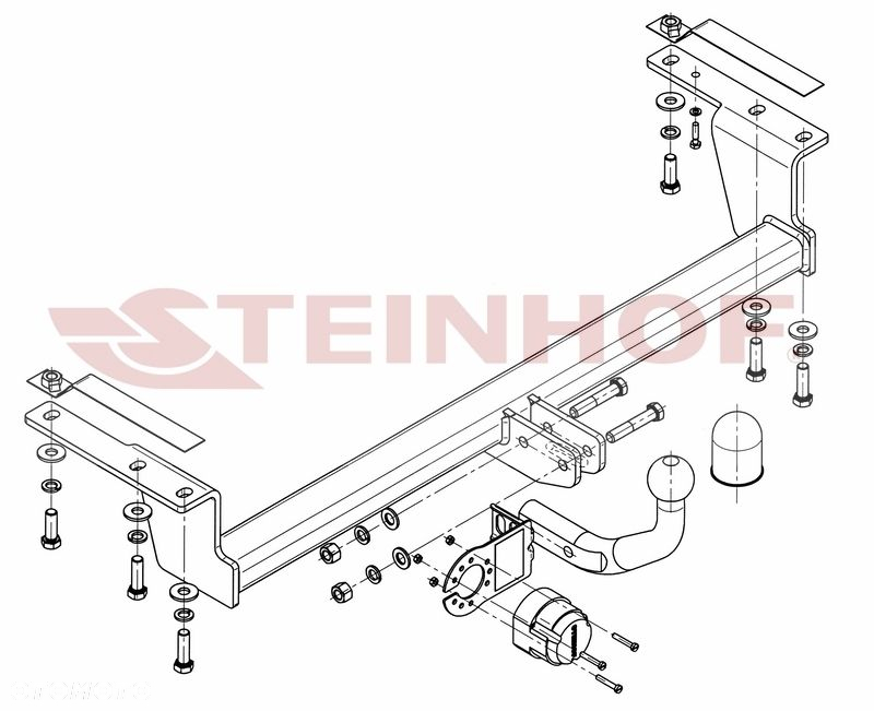 Hak holowniczy + WIĄZKA 7PIN do Toyota Corolla E12 3/5 drzwi od 2002 do 2007 - 2