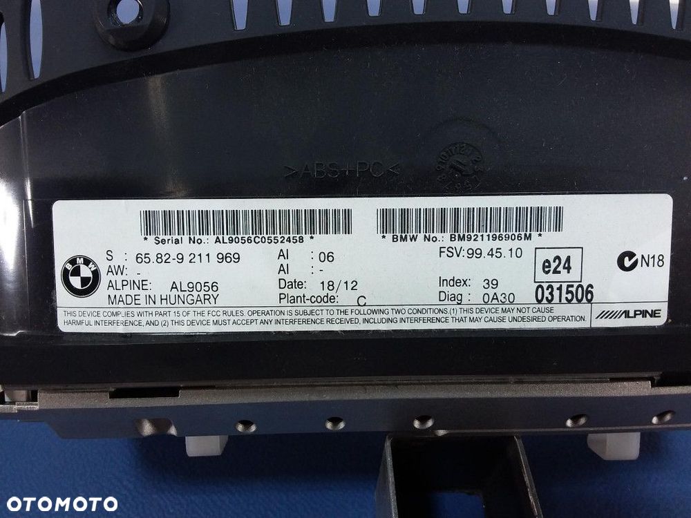 BMW 3 E90 E91 RADIO NAWIGACJA CIC CZYTNIK WYŚWIETLACZ KOMPLET 9283428 - 13