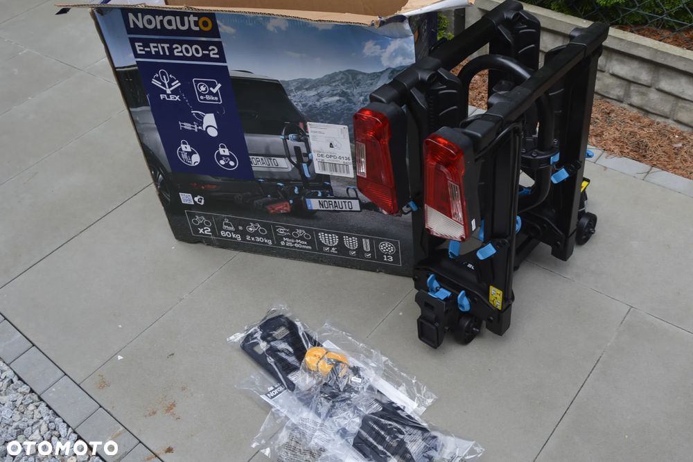 Bagażnik rowerowy na hak holowniczy NORAUTO E-FIT 200-2 na 2 rowery kompatybilny z rowerem elektrycznym - 9