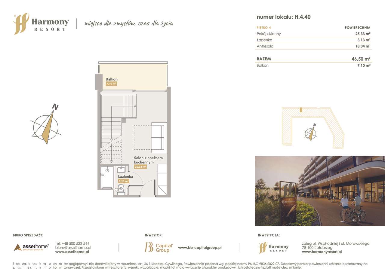 Harmony Resort | apartament 2-pok. | H.4.40