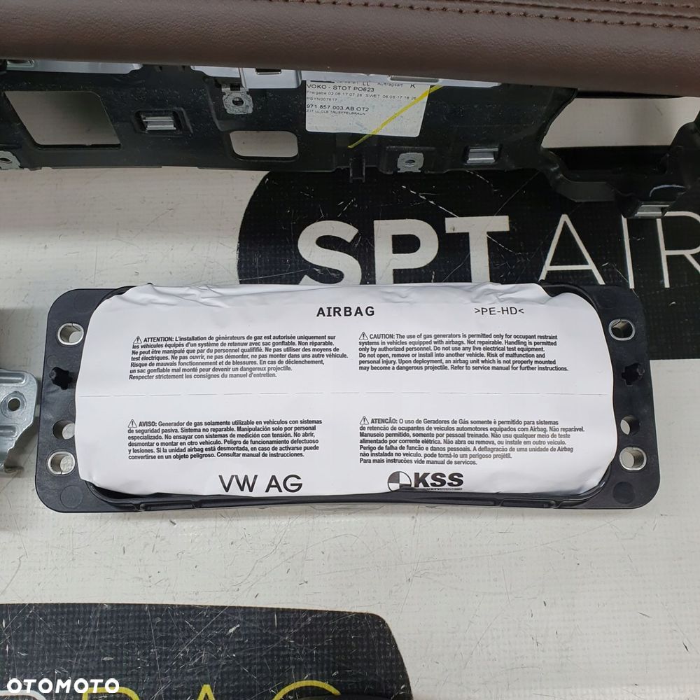 PORSCHE 971 DESKA ROZDZIELCZA BRĄZ KONSOLA KOKPIT PULPIT PODUSZKI AIRBAG AIR BAG PASY KIT SET - 6