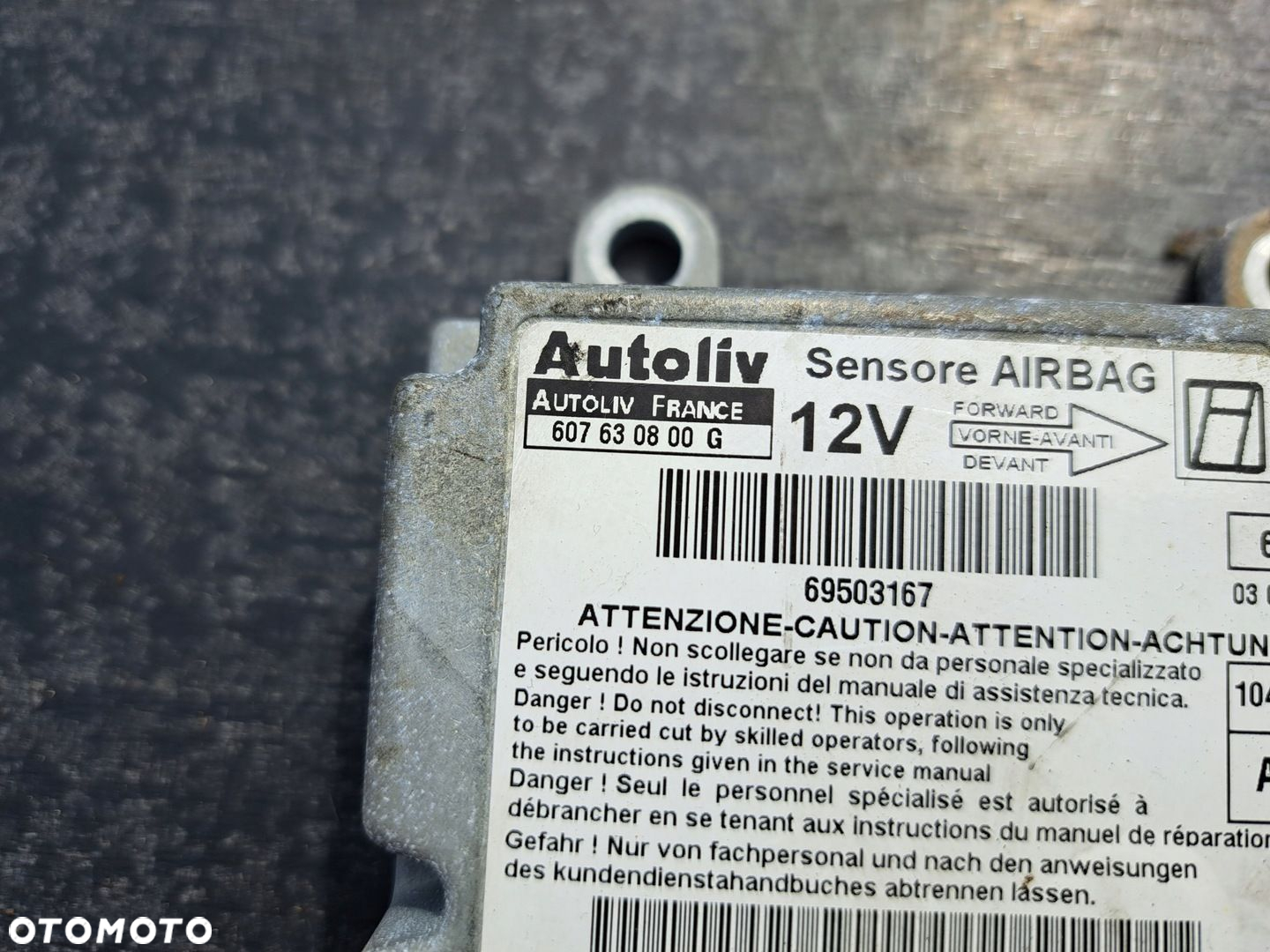 IVECO DAILY MODUŁ SENSOR PODUSZEK AIRBAG 607630800G - 2