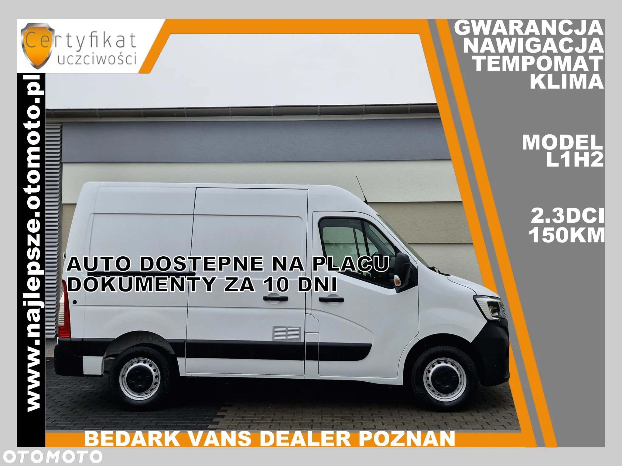 Opel Movano, L1H2, 2021, nawigacja, klima, tempomat - 2