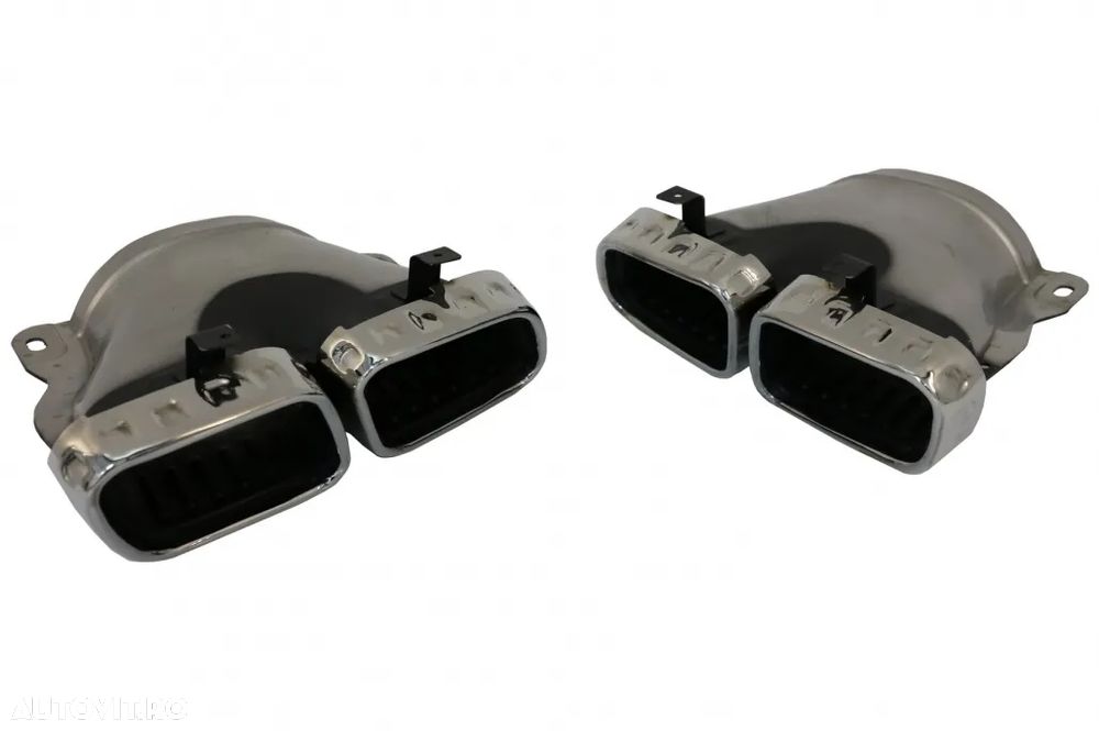 Difuzor Bara Spate cu Ornamente Evacuare Crom compatibil cu Mercedes GLE W167 SUV (2019-Up) GLE 63 Design - 6