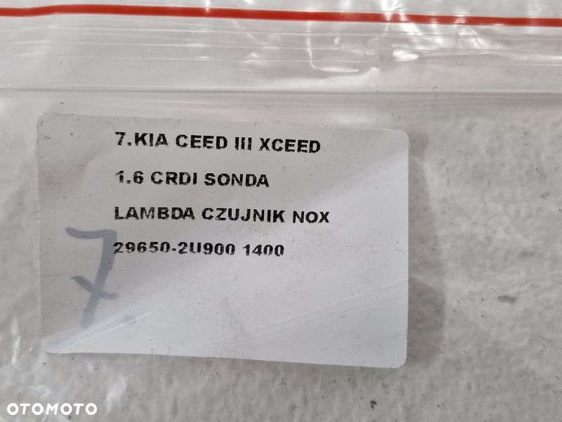 KIA CEED III XCEED 1.6 CRDI SONDA LAMBDA CZUJNIK NOX 29650-2U900 - 7