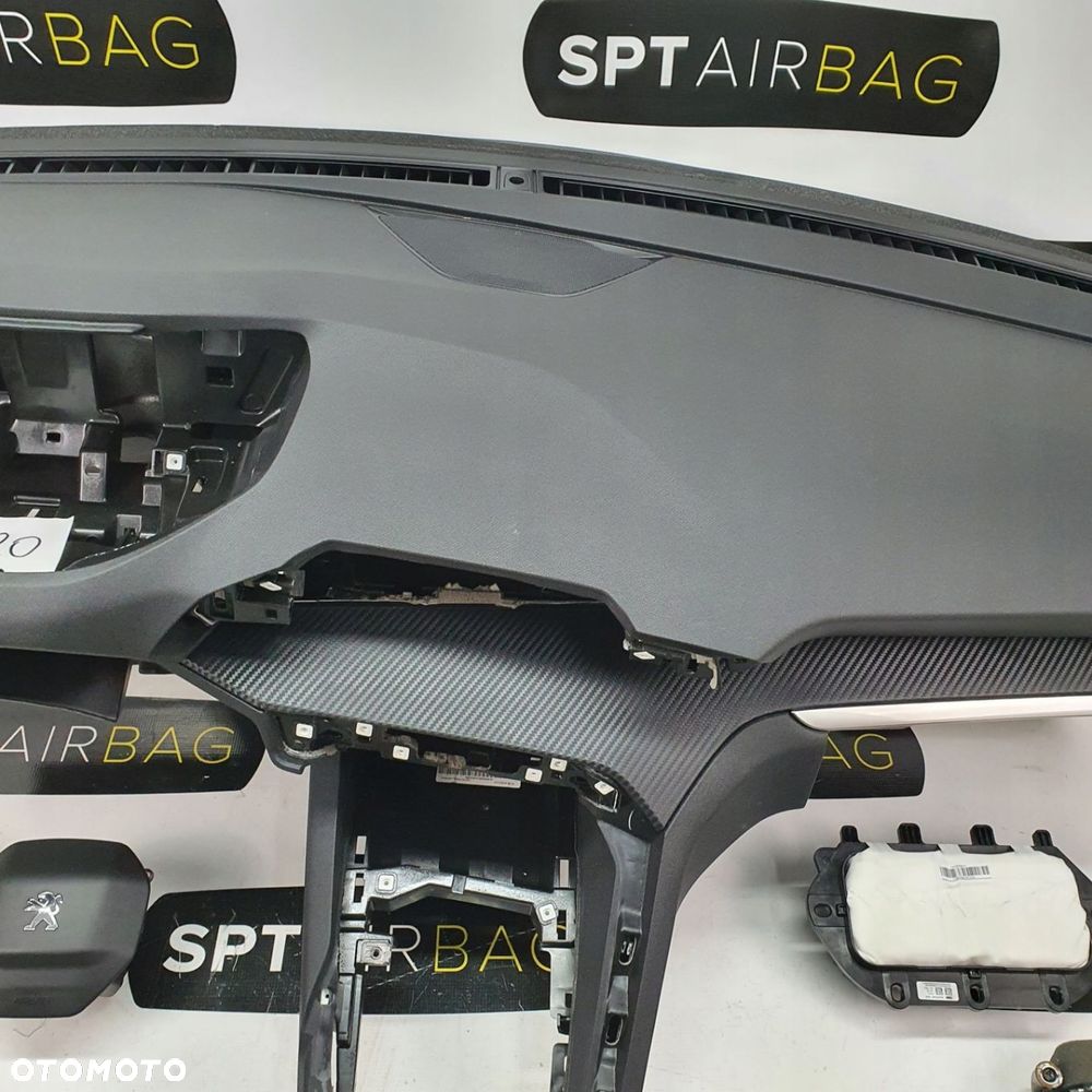 PEUGEOT 3008 CARBON DESKA ROZDZIELCZA KONSOLA KOKPIT PULPIT PODUSZKI AIRBAG AIR BAG PASY KIT SET - 3