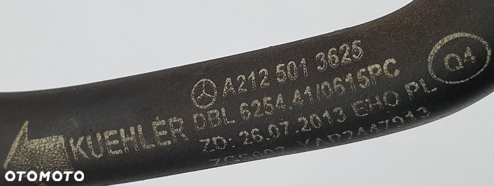WĄŻ RURA RURKA WODY MERCEDES W212 3.0 CDI V6 A2125013625 - 3