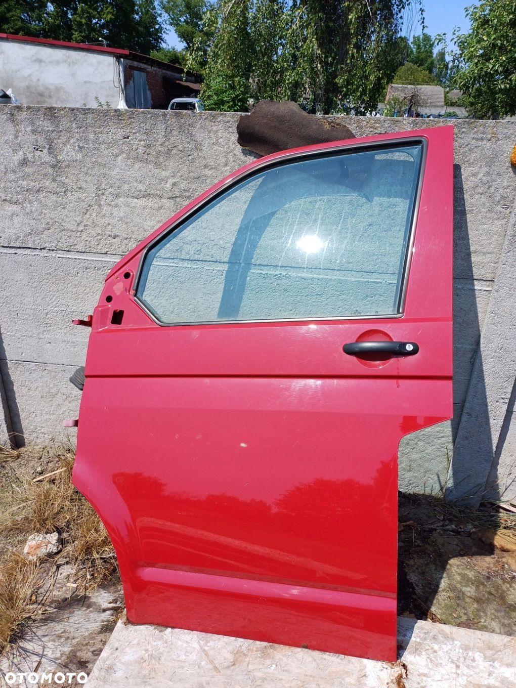 Drzwi LEWE przód Volkswagen Transporter T5 CZERWONY igła BEZ KOROZJI 05r - 1