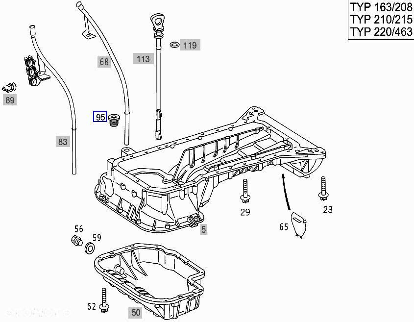 MERCEDES uszczelka rurki bagnetu oleju 3,0 V6 OM642 OE - 2