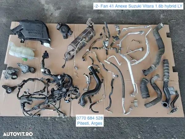 -2- Anexe Suzuki Vitara 1.4 BoosterJet Hybrid K14D 2015-Prezent Cutie filtu de aer vas expansiune instalatie electrica motor catalizator furtun turbo intercooler conducta EGR senzor contrapresiune - 1