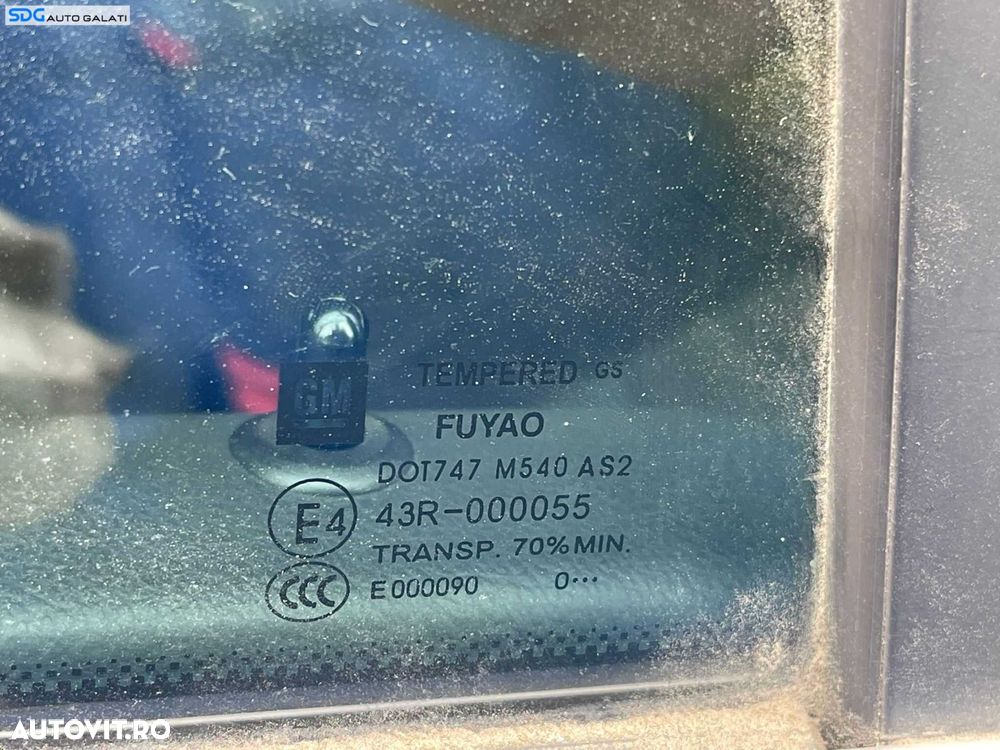 Geam Sticla Fix de pe Usa Portiera Dreapta Spate Opel Insignia A Hatchback 2008 - 2017 - 2