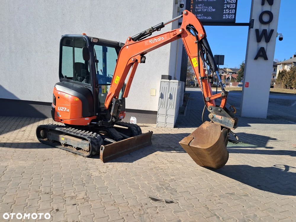 Kubota U27-4 WAGA 2700 kg 2.7t 1300 mth minikoparka * 2022 rok * 2 łyżki * lusterka * pełne oświetlenie jeden właściciel * zero obrys długie ramie szybkozłącze MS03 * hydrauliczna skarpówka * gąsienice 80% bez DPF Red Key * dodatkowe linie hydrauliczne jcb yanmar Cat takeuchi - 6