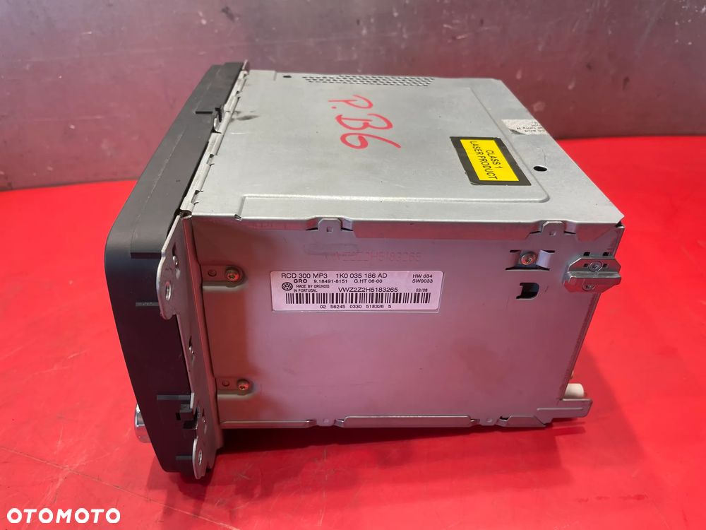 VOLKSWAGEN PASSAT B6 TOURAN GOLF V RADIO RADIOODTWARZACZ  1K0035186AD - 5