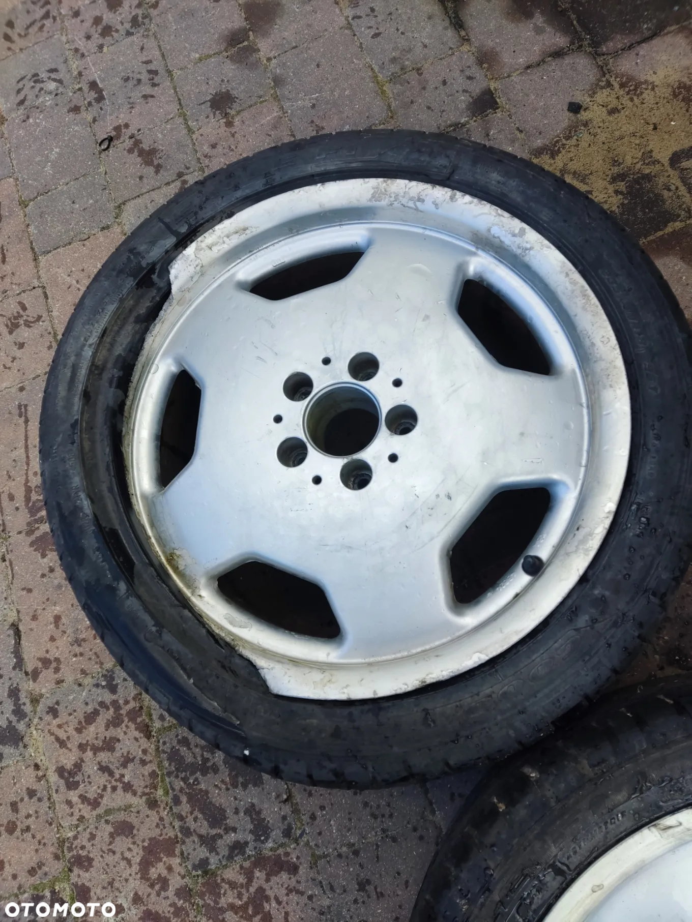 Mercedes R129 SL Felgi 18'' komplet 4 sztuki Monoblock AMG 8j/18 h2 oryginał uszkodzone - 10