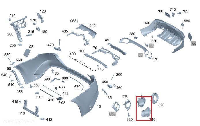MERCEDES GLE AMG GT Koncowka wydechu prawa - 2